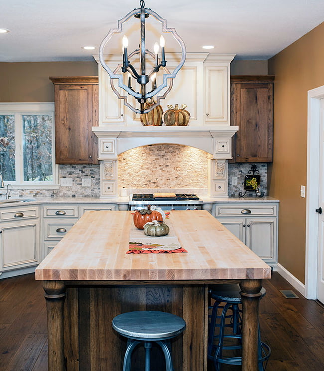 Farmhouse Kitchen Ceiling Lights With Empire Design in Distressed Open Frame