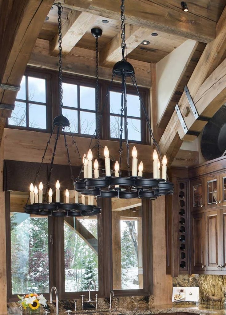 Rustic Wheel Chandeliers